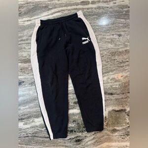 Men’s Puma Black Athletic Sweatpants Size Medium